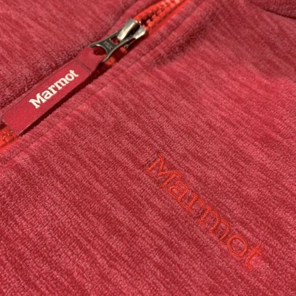 🟢3 for $20—/MARMOT Fleece Jacket exposed orange zip closure zip pockets girl - Picture 3 of 10